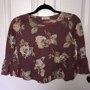 Burgundy crop top
